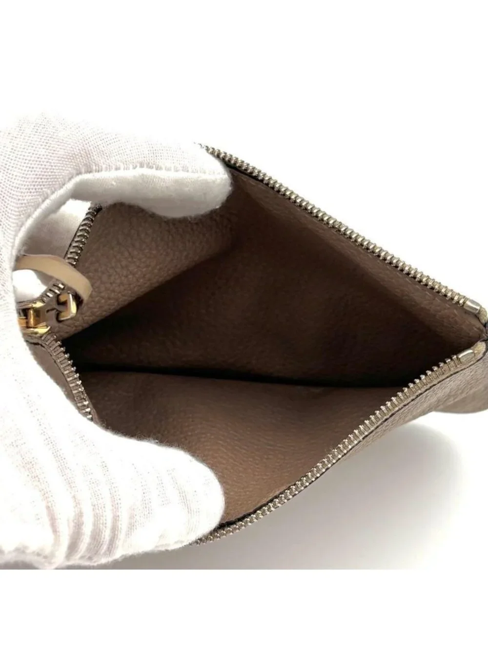 Hermes Dogon GM Taurillon Clemence Beige Gold Wallet
